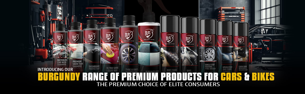 Burgund range of products for cars and bikes image wall