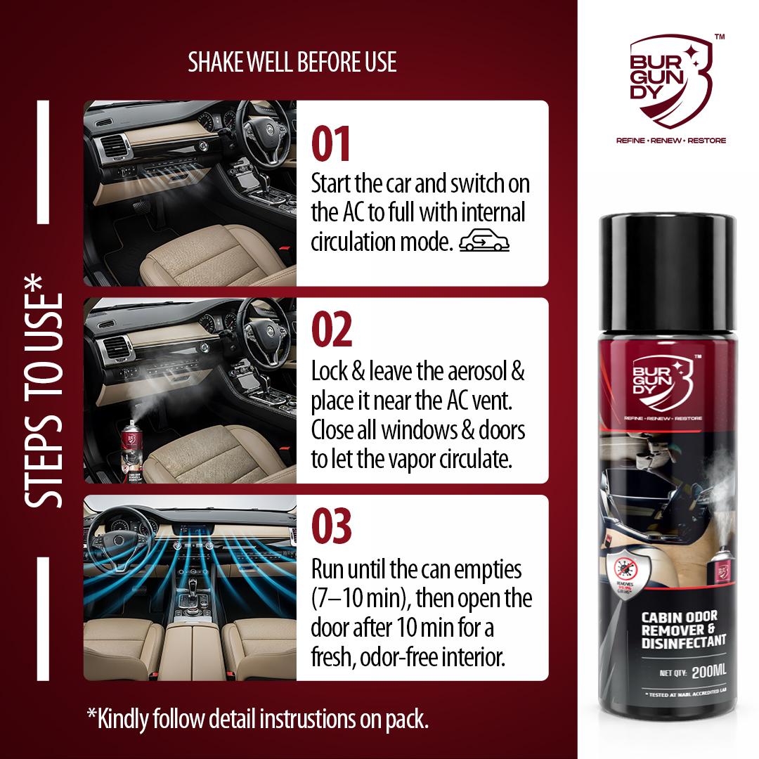 Burgundy™ cabin Odor Remover and Disinfectant