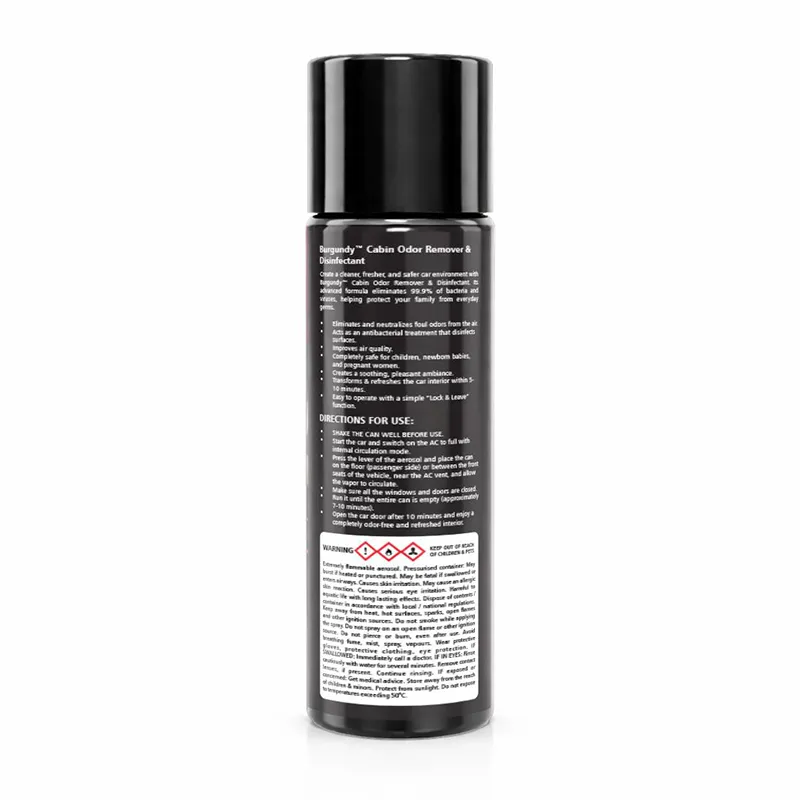 Burgundy™ cabin Odor Remover and Disinfectant